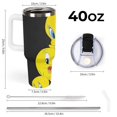 thumbnail image 6 of Tweety-Bird 40 Oz Car Cup Stainless Steel Tumbler with Handle, Lid, And Straw, Reusable Large Capacity Car Cup, 6 of 8