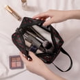 thumbnail image 6 of Black Transparent Cosmetic Bag Convenient Hand-held Cosmetic Bags Travel Bags Carry-on, 6 of 8