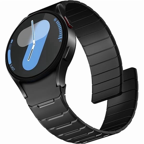 can Magnetic Silicone Bands Compatible with Samsung Galaxy Watch 7 Band 6 5 4 3 FE 40mm 44mm/Watch 6 Classic 43mm 47mm/Watch 5 Pro 45mm/Watch 4 Classic/Active 2, 20mm No Gap Sport Strap Men Women