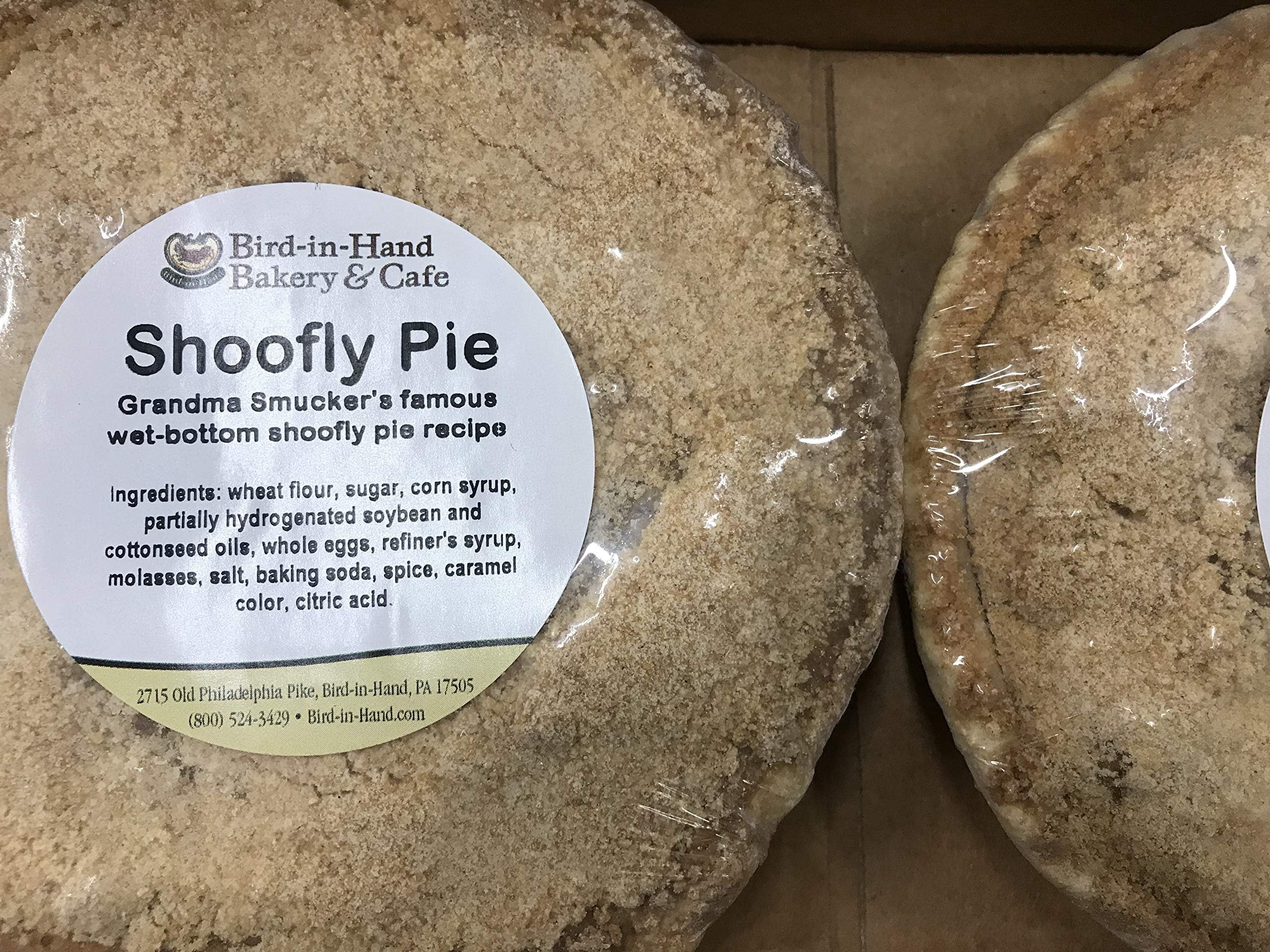 Bird-in-Hand Smucker Bakery Homemade, Wet-Bottom 6" Shoofly Pie Pack of 2