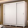 thumbnail image 2 of Ropero Closet Madesa Lyon Plus 3 Puertas Corredizas 4 Cajones Blanco, 2 of 10