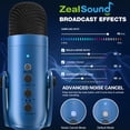 thumbnail image 3 of Micrófono USB ZealSound serie K66 con botón de ganancia azul, 3 of 8