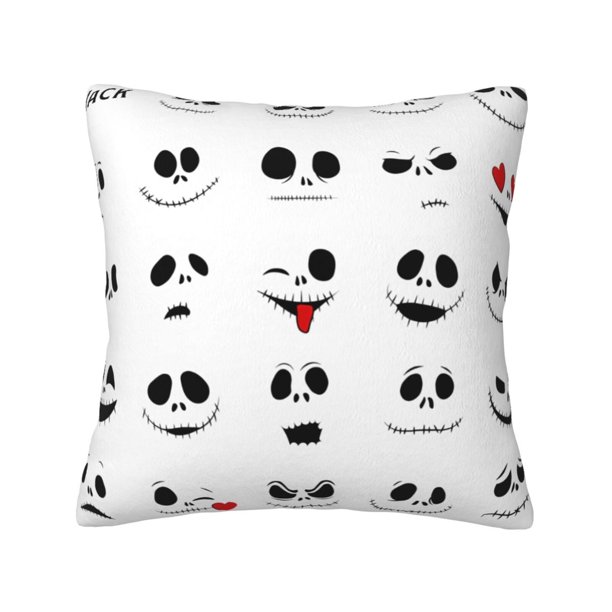 Fundas de almohada de terciopelo de Pesadilla antes de Navidad, fundas de almohada decorativas suaves y acogedoras con cremallera oculta para dormitorio, sofá, sillón, funda de almohada de terciopelo