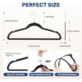thumbnail image 2 of QUIOCOZY Black Velvet Hangers 30 Count - Heavy Duty, Non-Slip Design with Shoulder Notches & 360° Rotating Hooks, 2 of 7