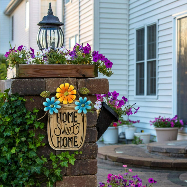 Home Sweet Home Sign/rustic Wood Sign/wood Wall Decor/daisy Decor