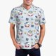 thumbnail image 1 of Fotbe Swimming Shark Camiseta Polo de Golf para Hombre con Estampado – Camisa Deportiva Transpirable con Cuello Abotonado-Medium, 1 of 6