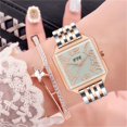 thumbnail image 2 of HBFAGFB Ladies Watch Womens Fashion Square Steel Versatile Wristwatch Going Out Daily Use White, 2 of 3