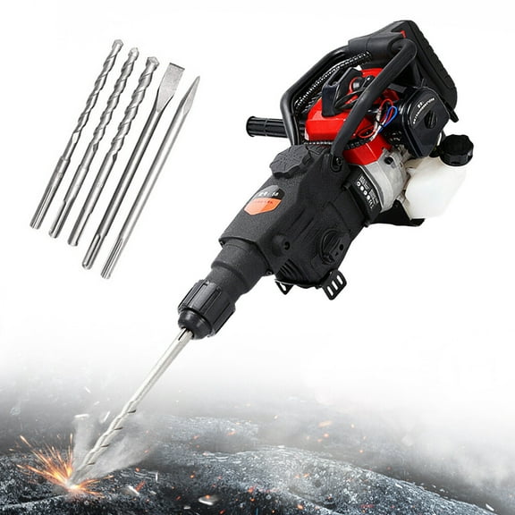 32.7CC Industrial Gasoline Demolition Hammer Drilling Machine Concrete Breaker