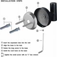 thumbnail image 3 of Toallero montado en la pared Perchero para batas de baño Gancho para bata de baño Negro mate SUS 304 Toallero de acero inoxidable resistente Perchero Albornoz Gabinete Esponja, 3 of 5