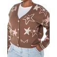 thumbnail image 3 of Celebrity Pink Women's and Women's Plus Long Sleeve Cardigan, Sizes XS-3X, 3 of 4