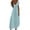Blue, variant on Women's Summer Dresses V Neck Strappy Eyelet Embroidery Sleeveless Spring Dresses Hollow Out Flowy A Line Maxi Dress M