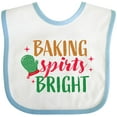 thumbnail image 3 of Inktastic Christmas Baking Spirits Bright with Green Oven Mit Boys or Girls Baby Bib, 3 of 4