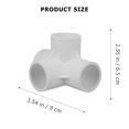 thumbnail image 2 of 4 piezas de unión de 4 vías de PVC, conector de tubería de agua, conector para muebles, 2 of 6