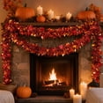 thumbnail image 4 of YingYouFu 3PC Thanksgiving Fall Fake Garland for Home Autumn Harvest Decorations|Autumn Artificial Berry Pumpkin Maple Leaf Garland Decor for Fireplace Table Front Door Holiday Party Decorations, 4 of 5