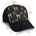 thumbnail image 2 of Naloa Happy New Year Adult adjustable Print Baseball Hat, Patchwork curved brim baseball capfor Men and Women, One Size, 2 of 5