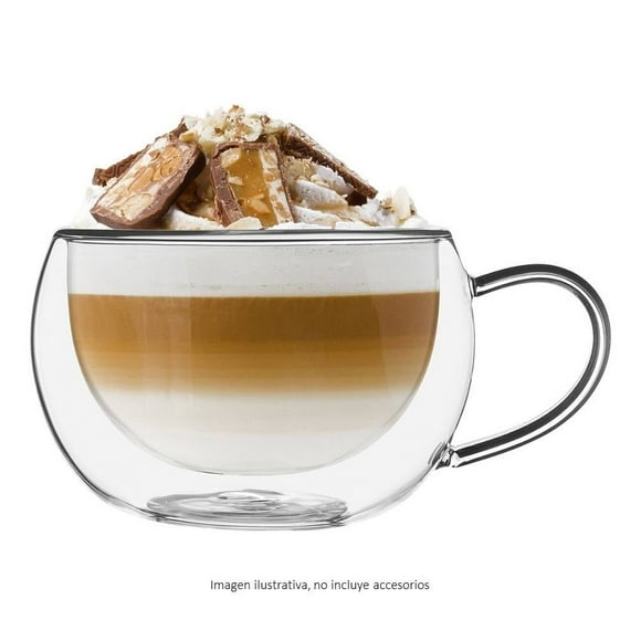 Juego de Tazas Top Choice Vidrio Doble Pared 275 mililitros
