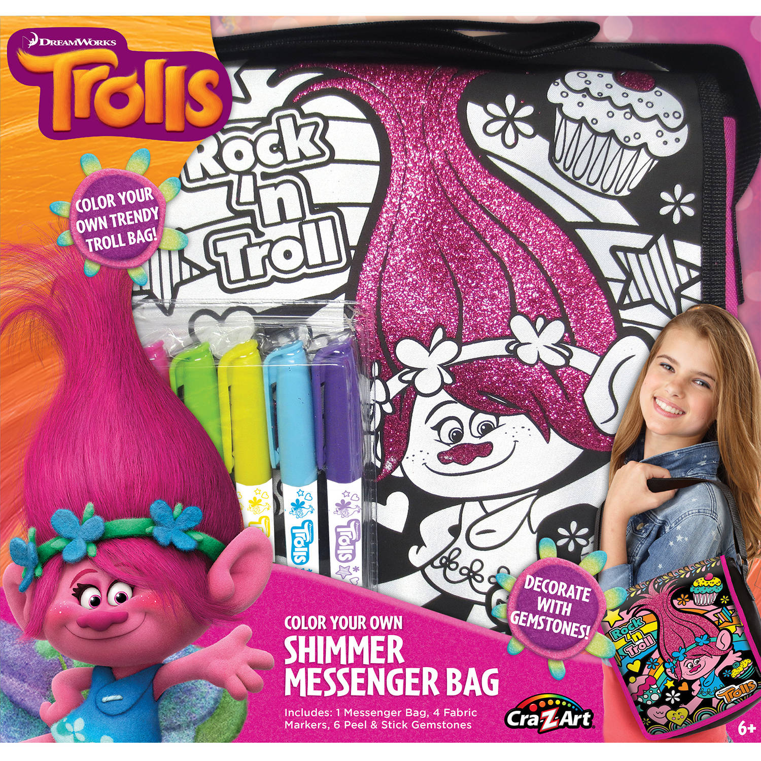 CraZArt Trolls Messenger Bag Walmart Inventory Checker BrickSeek