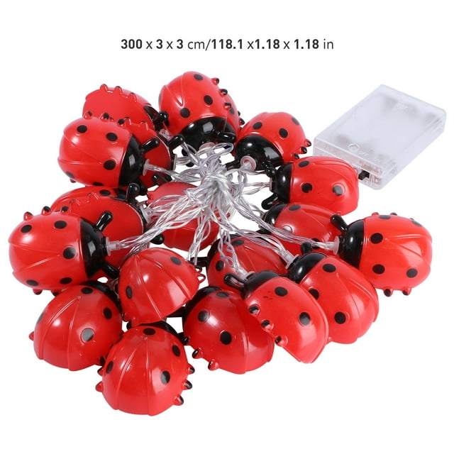 MERRYHAPY 1Ud Decorativa LED Impermeable Roja Con De Mariquita Para Y Eventos Especiales
