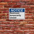 thumbnail image 5 of Weatherproof ANSI Restroom Closed Out of Order Sign (Restroom temporarily closed) 8 in" x 12 in" UV Resistant Indoor Outdoor Workplace Insdustrial Caution Danger Warning Sign, 5 of 7