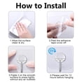 thumbnail image 7 of Adhesive Hooks for Hanging Heavy Duty Wall Hooks Self Adhesive Towel Coat Hooks Waterproof Transparent Hooks for Bathroom Shower Kitchen Keys Door Outdoor Home Improvement Utility Hook 12 Pack, 7 of 7