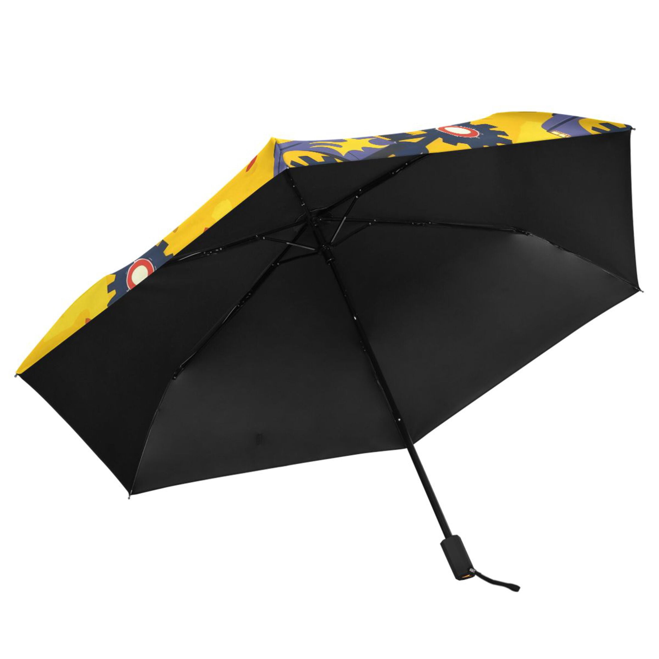 Cartoon Monster Truck Compact Sun Umbrella Windproof Travel Umbrellas for Rain Strong Portable UV Protection