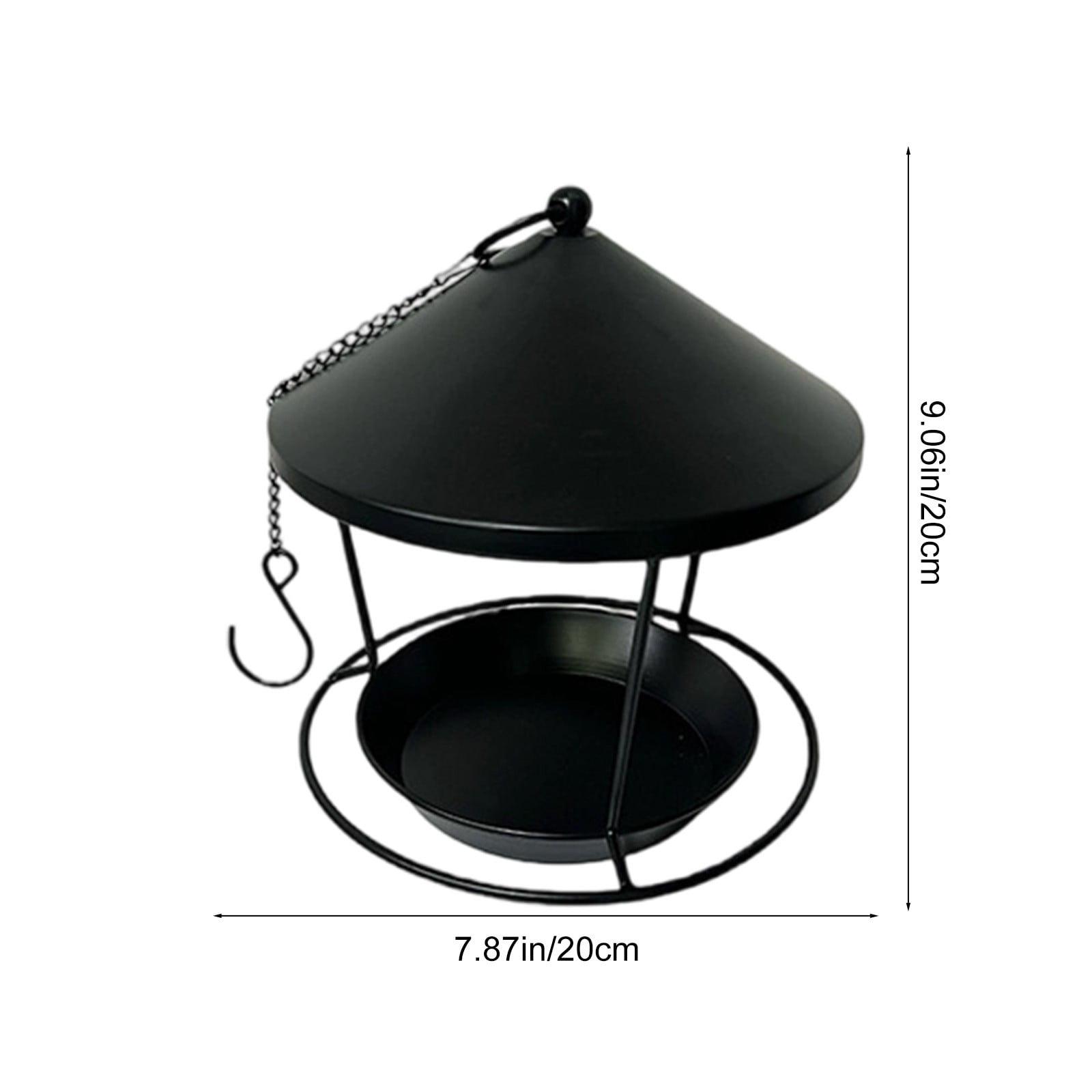 Iron Bird Feeder with Hanging Tray | Rust-Proof Metal Mesh for Outdoor Garden Decoration | Includes 1 Feeder