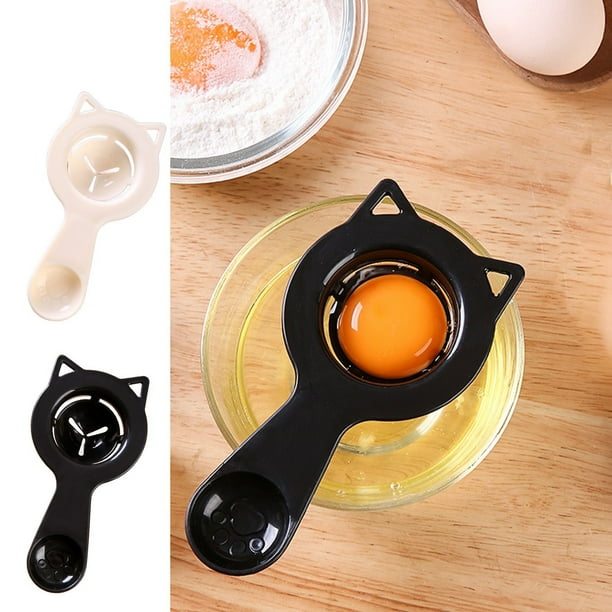Herramienta de cocina para separador de huevos – Filtro rápido de clara y yema, cuchara separadora de plástico de malla fina, separador eficiente de proteínas, antiadherente, compacto, fácil de