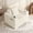 White, variant on SEENYOO 41.3" Bean Bag Floor Chair, White Modern Sofa Chair for Gaming & Reading, Lounge Chair with Pocket Spring Support, Cup Holders & Side Pockets, No Assembly