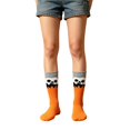 thumbnail image 3 of WHEANG Socks for Women Men Funny Crazy Graphic Mid Calf Socks Holiday Casual Daily Halloween Party Gift Socks Halloween Novelty Socks for Men One Size Orange, 3 of 4