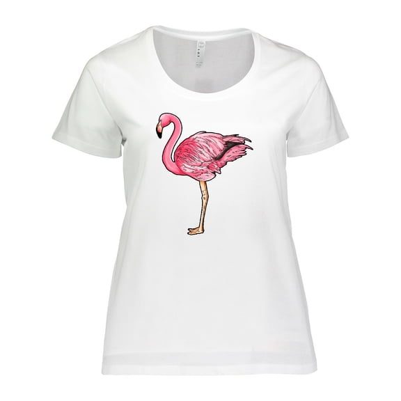 Inktastic Pink Flamingo Women's Plus Size T-Shirt