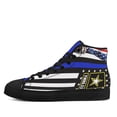 thumbnail image 3 of Military Police High Top Canvas Shoes Sneakers Black Size 9.5, 3 of 7