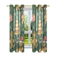 thumbnail image 7 of Yayeee Window Curtains Light Filtering 63"x52" Grommet Panel Pair Home Living Room Decor, Beige Christmas Gingerbread, 7 of 7