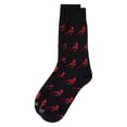 thumbnail image 3 of MeMoi Men's Cardinal-Themed Rayon Blend Novelty Crew Sock - Mens - Male, 10-13, Black, 3 of 3