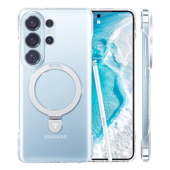 Funda de teléfono TORRAS Ultra Slim Clear con soporte magnético para Samsung Galaxy S26 Ultra