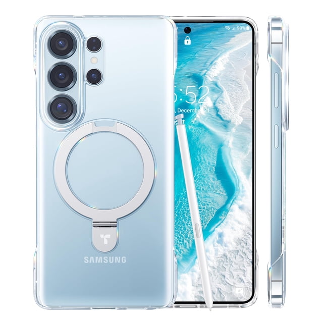 Funda de teléfono TORRAS Ultra Slim Clear con soporte magnético para Samsung Galaxy S26 Ultra