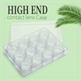 thumbnail image 3 of Travel Contact Lens Case Container Holder Storage Box Portable Contact Lens Travel Kits (Transparent), 3 of 7