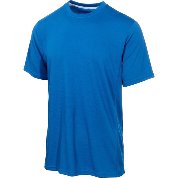 Camiseta básica de rendimiento de ideología para hombre, azul, extragrande