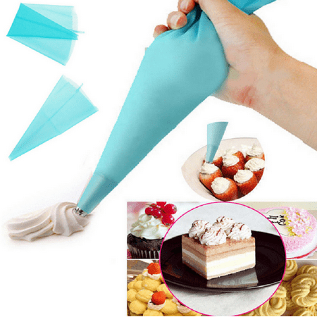 Meigar Silicone Reusable Icing Piping Cream Cookies Pastry Bag Cake Decor Decorating Bags Tools