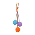 thumbnail image 2 of Juguete colgante para gatos con bola de cuerda de algodón, juguete para mascotas que alivia el aburrimiento y la dentición, juguete interactivo para gatos de interior, 28 cm, multicolor, 2 of 6