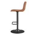 thumbnail image 2 of NPD Furniture Bruce PU Gaslift Bar Stool in Toasted Caramel (Set of 2), 2 of 13