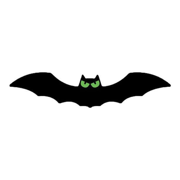 Clearance! Halloween Home Decor! 10 Pack Halloween Bats With Glowing Eyes Fluorescent Bats Pendant Hanging Ornament Indoor Outdoor Wall Decor (5 Big + 5 Small) Buy 2 Get 3