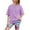 Purple, variant on Girls Summer 2 Piece Outfits Drop Shoulder T-Shirts and Biker Shorts Cool Kids Short Sets
