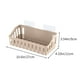thumbnail image 3 of Organizador colgante de estanterías de ducha de baño | Cesta de almacenamiento de plástico sin taladro, diseño giratorio – Blanco, café, gris – 27x11x9cm | Soporte seguro para champú, estante para, 3 of 6