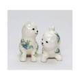 thumbnail image 3 of Ceramic Cat with Blue Roses Pattern Salt and Pepper Shakers, Cat Lover Gift, Spring Decor, 3 of 4