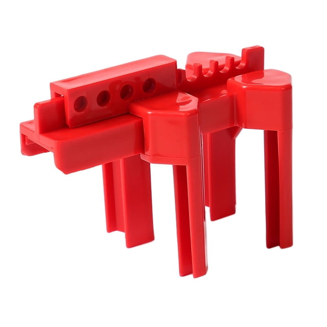 maskred Red Valve Lockout Adjustable Gate Valve Lock for Long-lasting Protection Style A 1Set