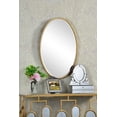 thumbnail image 1 of Heavenly Collection Oval Mirror in Gold, Oval Mirror with Distressed Gold Finish, Gold Metal Mirror, Living Room Mirror, Dining Room Mirror, Bedroom Mirror, 1 of 3