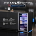 thumbnail image 5 of Simzlife 130 Can Beverage Refrigerator and Cooler with Glass Door for Home, 17.3 in D, 31.3 in H, Silver, 5 of 9