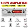 thumbnail image 3 of Placa Decodificadora Bluetooth con Amplificador DIY de 150 W, 12 V, 6,5 mm, Micrófono, Radio FM, TF, USB, Audio para Coche, Altavoces, Control de Volumen., 3 of 5