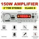 thumbnail image 3 of Placa Decodificadora Bluetooth con Amplificador DIY de 150 W, 12 V, 6,5 mm, Micrófono, Radio FM, TF, USB, Audio para Coche, Altavoces, Control de Volumen., 3 of 5