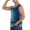 thumbnail image 3 of Easygdp Butterflies And Waterlily In Water Men's Breathable Tank Tops Sleeveless Sporty T Shirts for Basketball, Mountaineering, Bodybuilding -Large, 3 of 8
